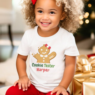 Camiseta De Bebé Funny Navidades Cookie Tester Holiday Baking Todd