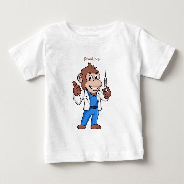Camiseta De Bebé Funny orangutan ape personalizado médica (Anverso)