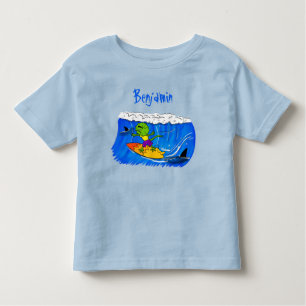 Camiseta De Bebé Funny personalizado de surf con lagarto frito