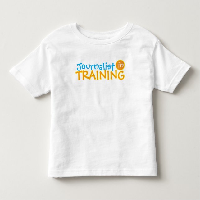 Camiseta De Bebé Funny Personalizado Profesión Nombre Naranja azul (Anverso)