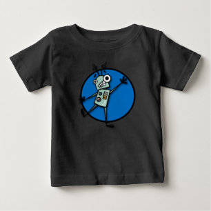 CAMISETA DE BEBÉ FUNNY PERSONALIZADO ROBOT TODDLER GRÁFICO T-SHIRT