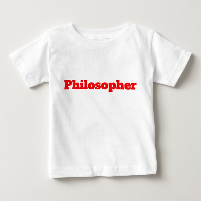 Camiseta De Bebé Funny Philosopher Red T-Shirt (Anverso)