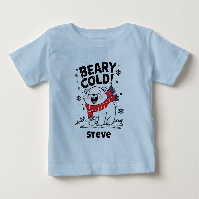 Camiseta De Bebé Funny Polar Beary Cold Navidades (Anverso)