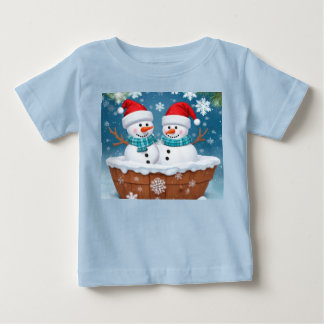 Camiseta De Bebé Funny Snowmen Toddler Tshirt