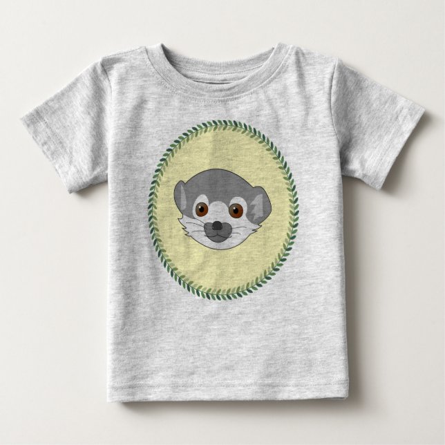 Camiseta De Bebé Funny staring baby lemur (Anverso)
