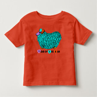 Camiseta De Bebé Funny Turquoise Ram Año Chino Zodiac Toddant T