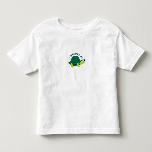 Camiseta De Bebé Funny Turtle DUUUDE – Kids Birthday Shirt (Anverso)