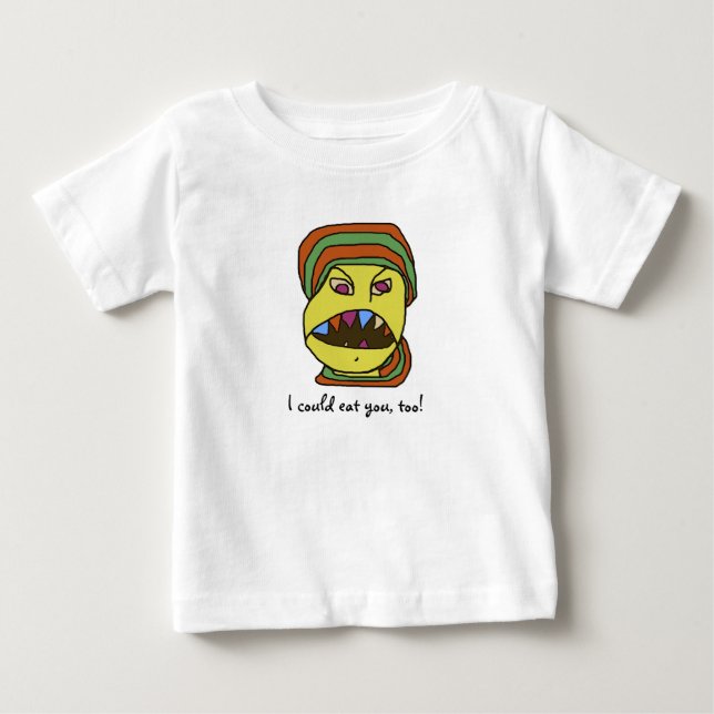 Camiseta De Bebé Funny WEIRDOS hambriento personalizado (Anverso)