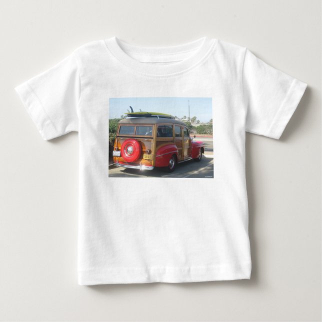Camiseta De Bebé Furgoneta Woodie (Anverso)