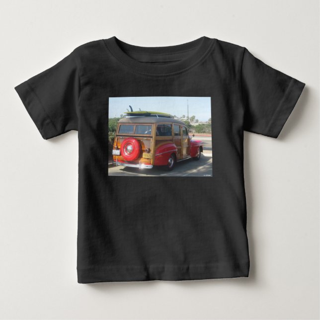 Camiseta De Bebé Furgoneta Woodie (Anverso)