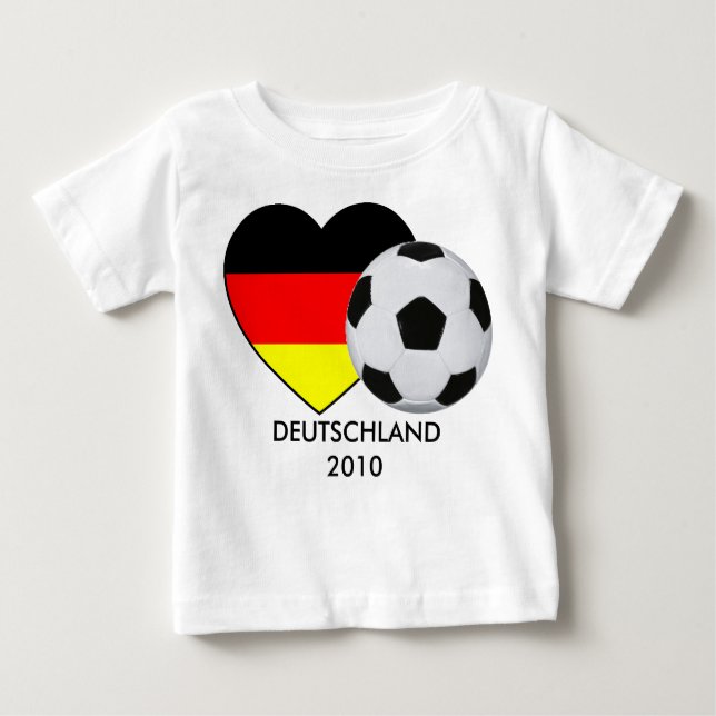 Camiseta De Bebé Fútbol Alemania bebé Shirt MUNDIAL 2010 (Anverso)