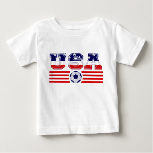 CAMISETA DE BEBÉ FÚTBOL BANDERA DE EE. UU.