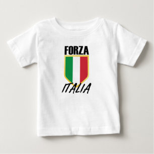Camiseta De Bebé Fútbol Bandera de Forza Italia