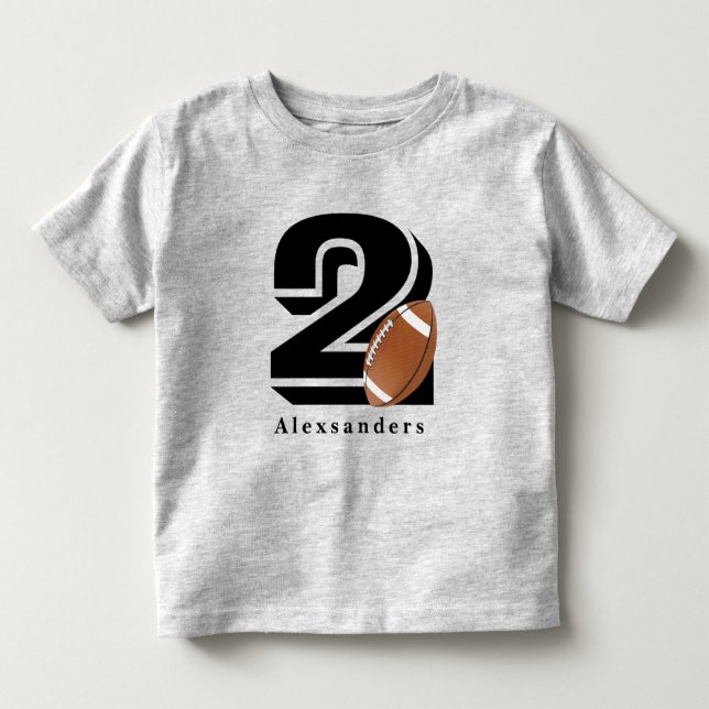 Camiseta De Bebé Fútbol de 2 años de edad, segundo cumpleaños de af (Anverso)