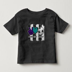 Camiseta De Bebé Fútbol de paz franco-negro y blanco