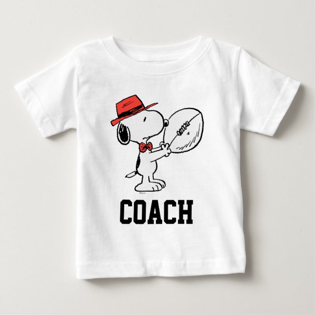 Camiseta De Bebé Fútbol deportivo Snoopy Varsity (Anverso)
