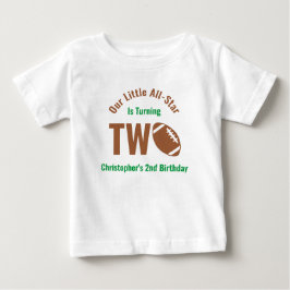 Camiseta De Bebé Fútbol Estelar 2º Cumpleaños