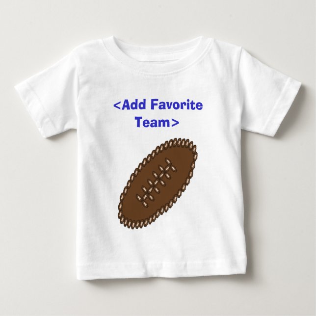 Camiseta De Bebé Fútbol modificado para requisitos particulares con (Anverso)