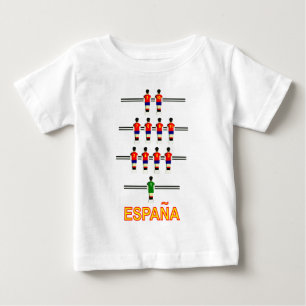Camiseta De Bebé Fútbol retro Foosball de 74 tablas de Espana