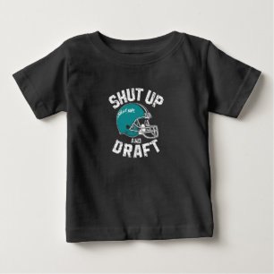 Camiseta De Bebé Fútbol turquesa de estilo retro