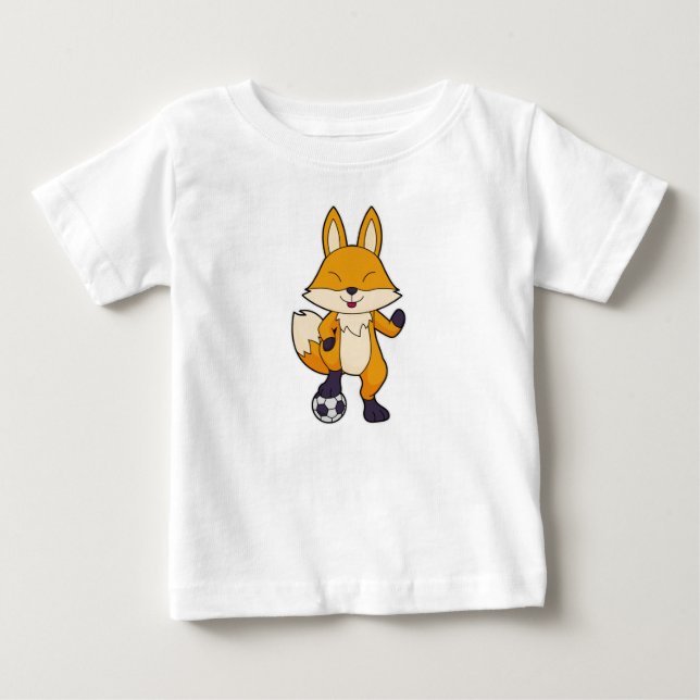 Camiseta De Bebé Futbolista de fútbol de Fox (Anverso)