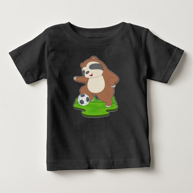 Camiseta De Bebé Futbolista de Sloth Soccer (Anverso)