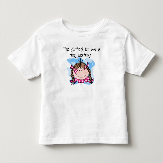 Camiseta De Bebé Future Big Sister Brown Hair (Anverso)