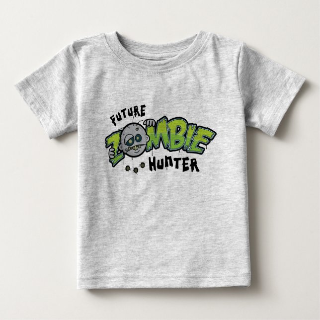 Camiseta De Bebé Future Zombie Hunter Organic Infant Creeper (Anverso)
