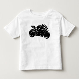 Camiseta De Bebé Futuristic Motorcycle Black White Vector 