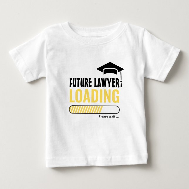 Camiseta De Bebé Futuro Abogado Cargando Unisex Personalizado Trend (Anverso)