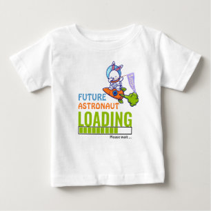 Camiseta De Bebé Futuro Astronauta Cargando Conejo Cumpleaños Unise