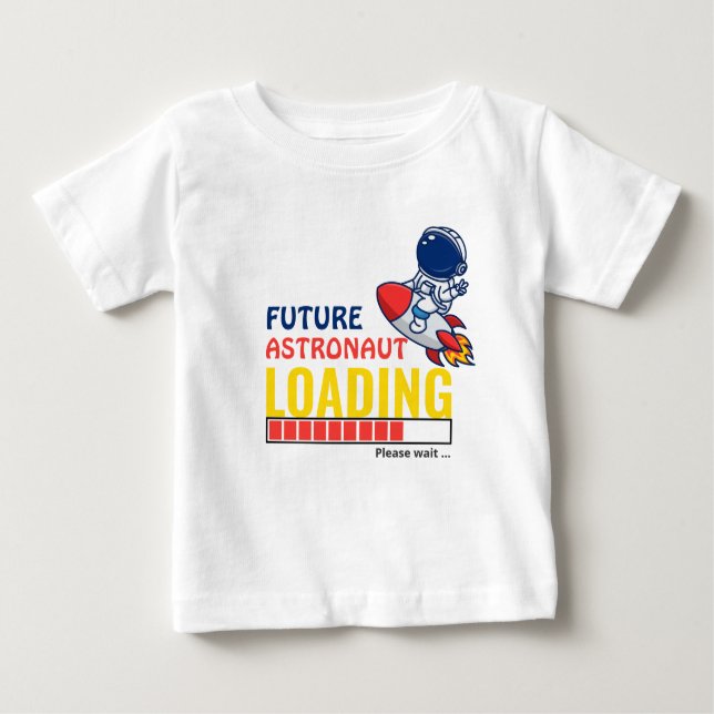 Camiseta De Bebé Futuro Astronauta Cargando Niños Primer Cumpleaños (Anverso)