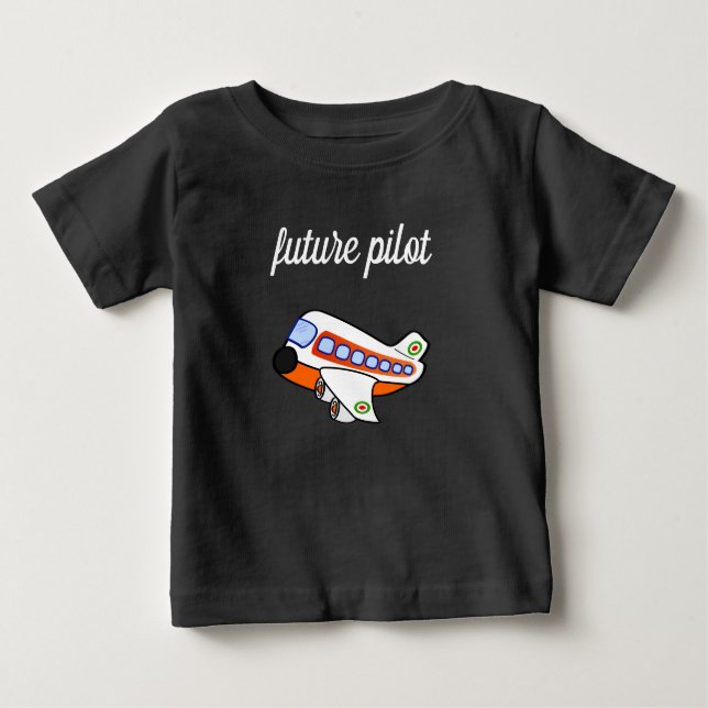 Camiseta De Bebé Futuro avión Personalizado piloto (Anverso)