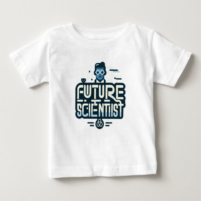 Camiseta De Bebé futuro bebé científico (Anverso)