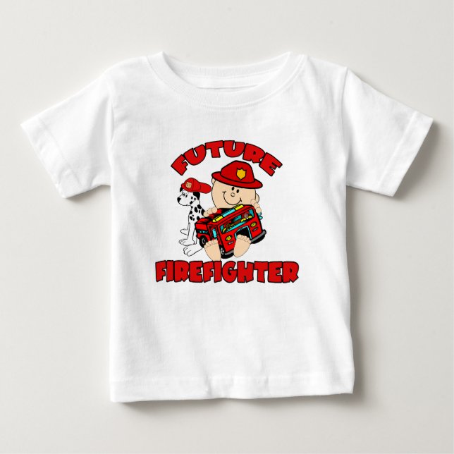 Camiseta De Bebé Futuro bombero (Anverso)