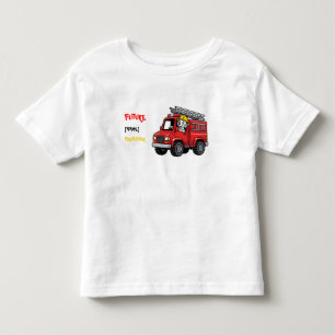 Camiseta De Bebé Futuro Bombero Nombre Personalizado