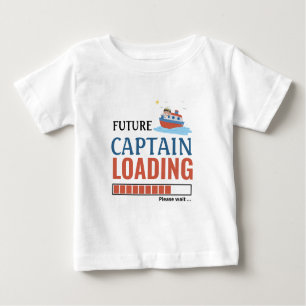 Camiseta De Bebé Futuro Capitán Cargando Cute Funny Personalizado