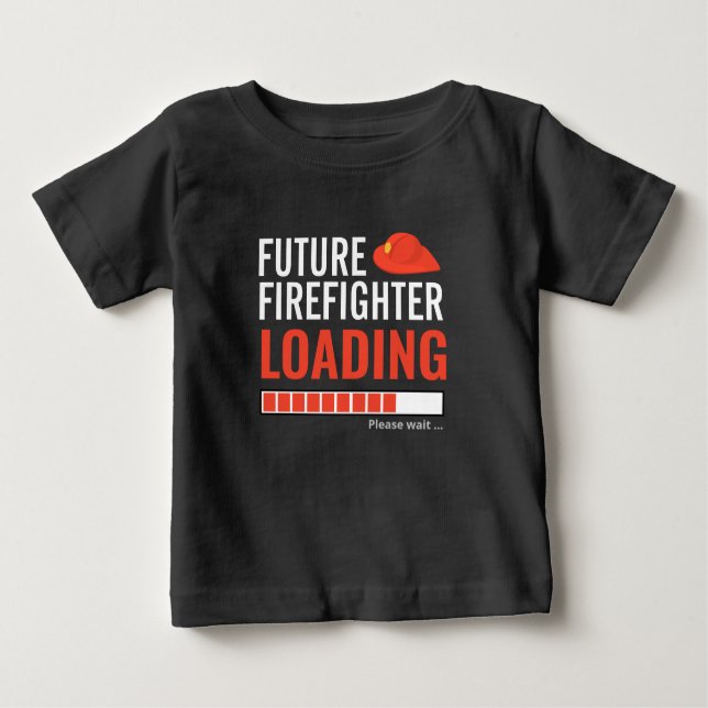 Camiseta De Bebé Futuro cargador de bomberos Cute Funny Personaliza (Anverso)
