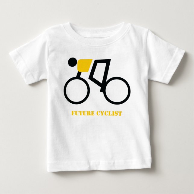 Camiseta De Bebé Futuro ciclista montando su personalizado de bicic (Anverso)