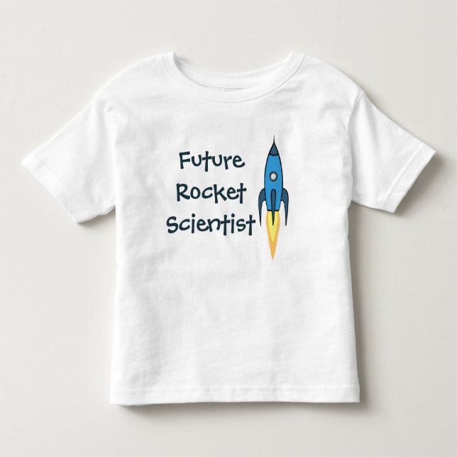 Camiseta De Bebé Futuro científico de cohetes Blue Space Funny Boy (Anverso)