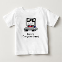 Futuro computador Nerd Geek Shirt para bebés