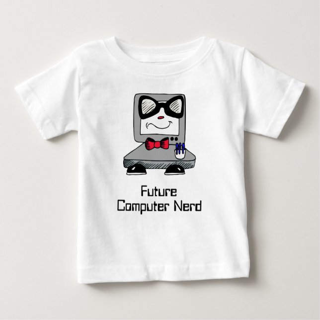 Camiseta De Bebé Futuro computador Nerd Geek Shirt para bebés (Anverso)