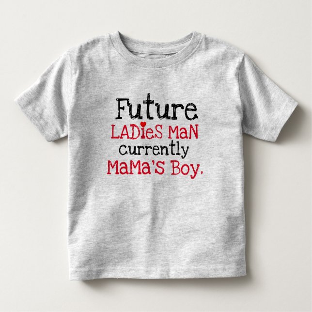 Camiseta De Bebé futuro damas hombre actualmente niño de mamá (Anverso)