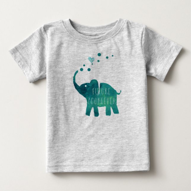 Camiseta De Bebé Futuro Elefante de Zookeeper Toddler Long Sleeve (Anverso)