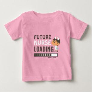 Camiseta De Bebé Futuro Enfermero Cargando Graciosa Rosa Hará Su Pr