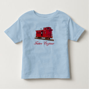 CAMISETA DE BEBÉ FUTURO ENGINEER-T-SHIRT --CABOOSE ROJO