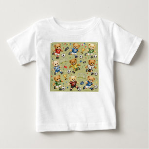Camiseta De Bebé Futuro Equipo Estelar del Fútbol Teddy