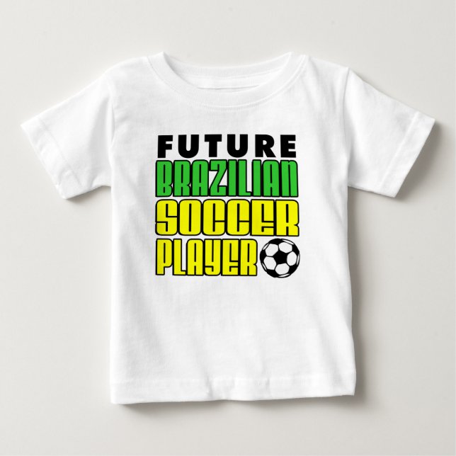 Camiseta De Bebé Futuro futbolista brasileño (Anverso)