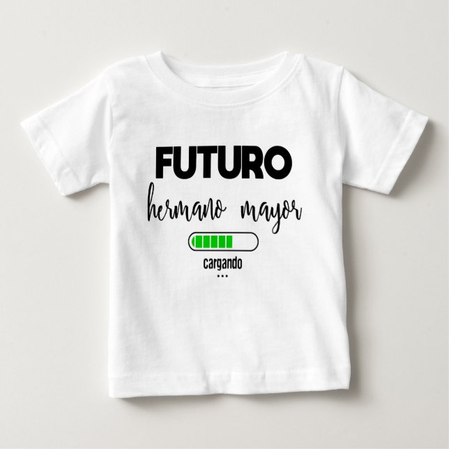Camiseta De Bebé Futuro hermano mayor carglando (Anverso)