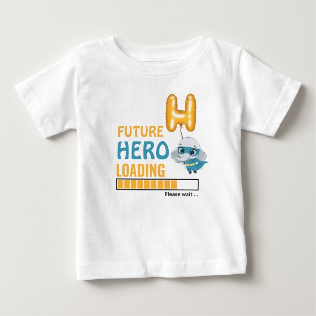Camiseta De Bebé Futuro Héroe Cargando Divertidos Elefantes Regalos (Anverso)